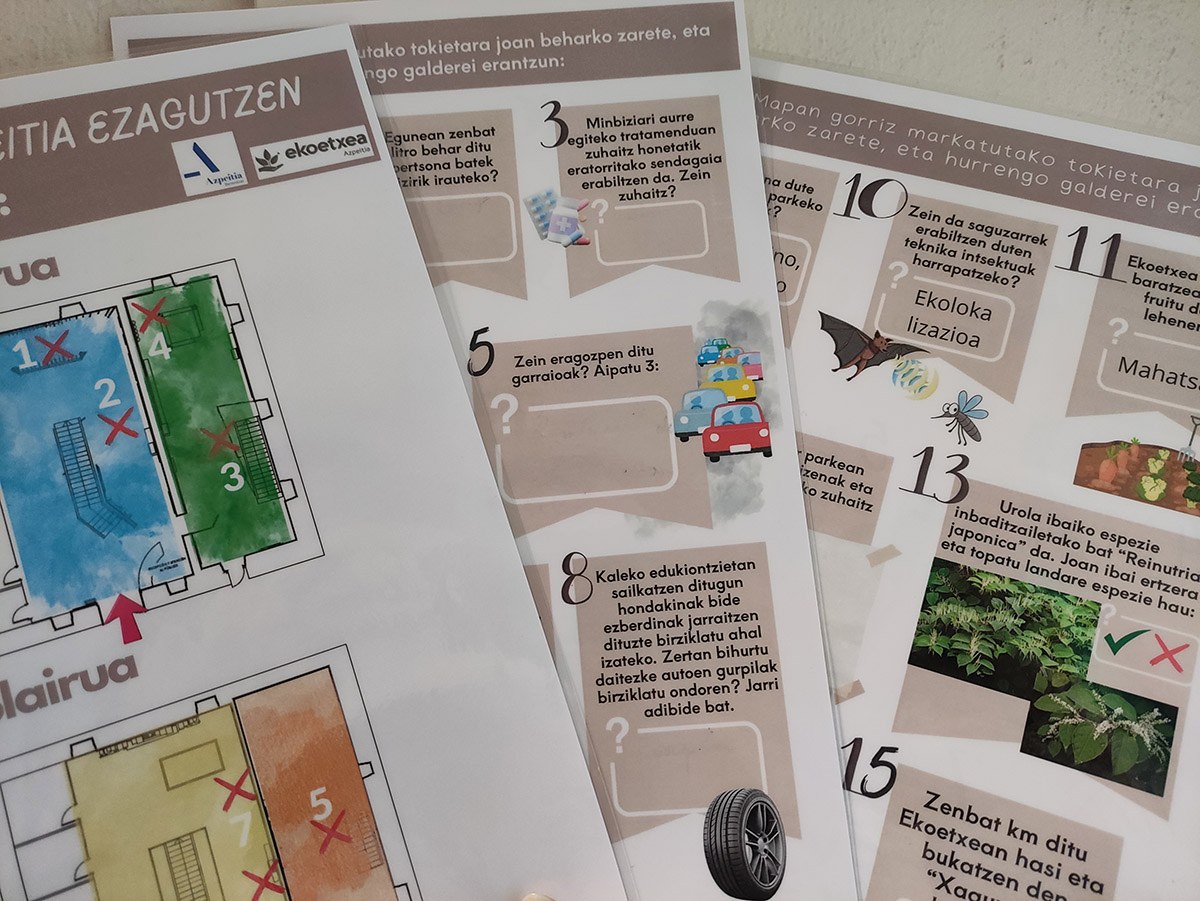 ‘Jasangarritasuna ezagutzen’, jolastuz ikasteko jarduera Ekoetxean