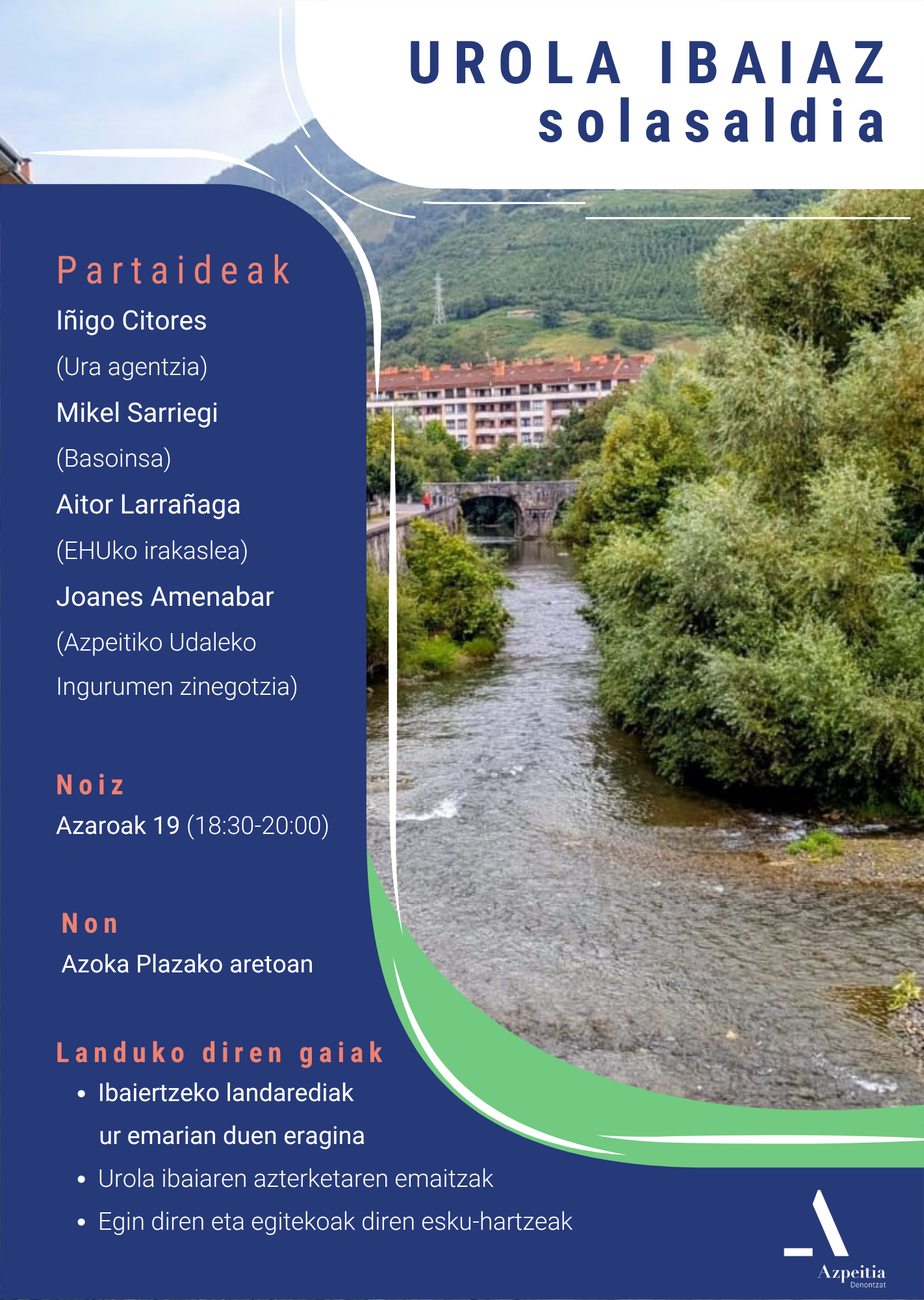 Urola ibaiairi buruzko hitzaldia