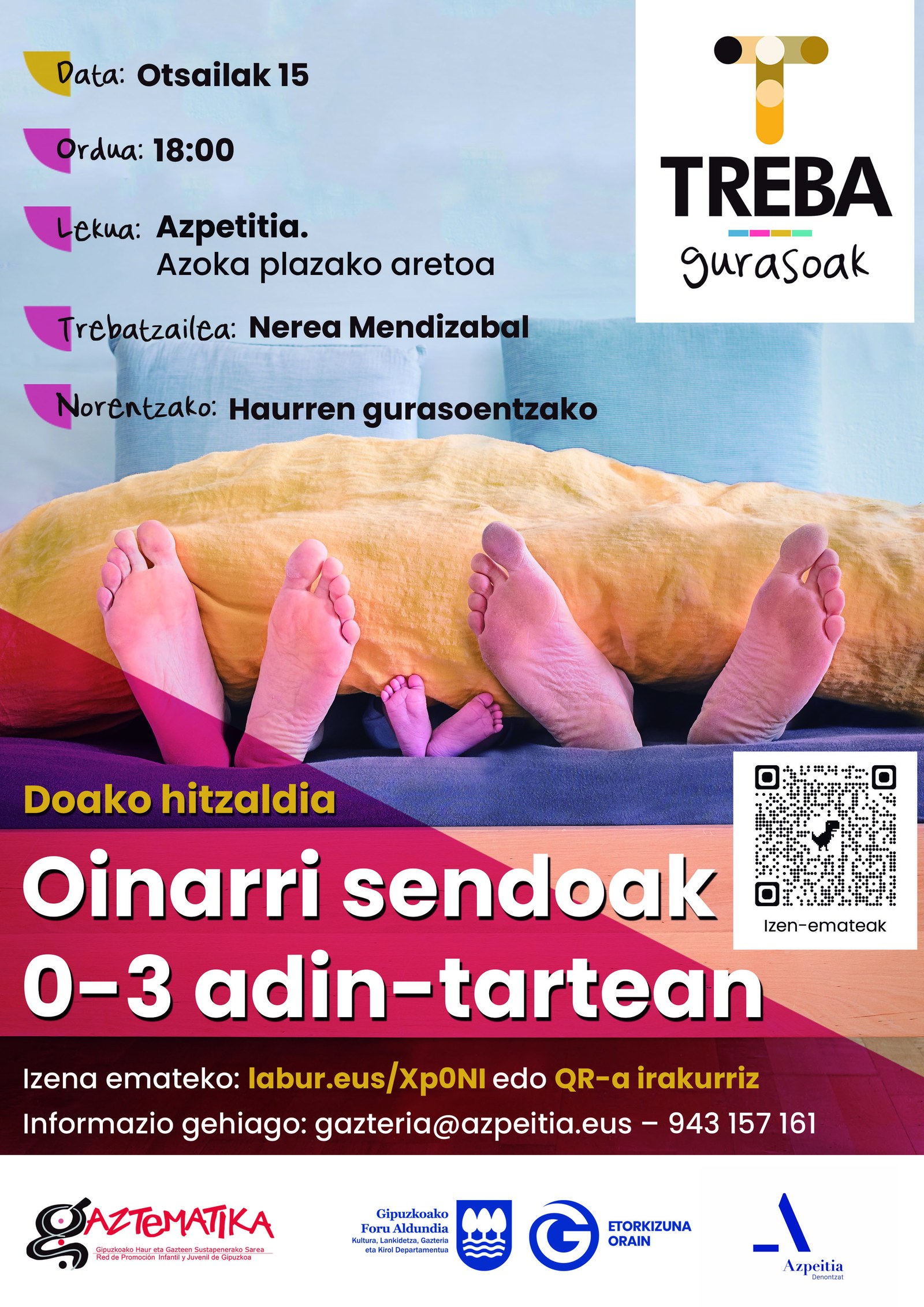 0-3 urte arteko etapari buruzko hitzaldia izango da otsailaren 15ean