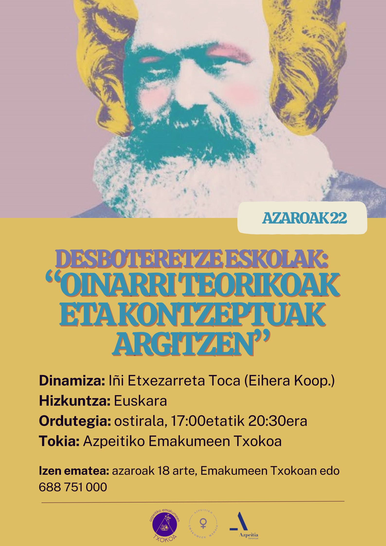 Azaroaren 18rako eman behar da izena gizonen desboteretze tailerreko lehen saiorako Azaroaren 18rako eman behar da izena gizonen desboteretze tailerreko lehen saiorako