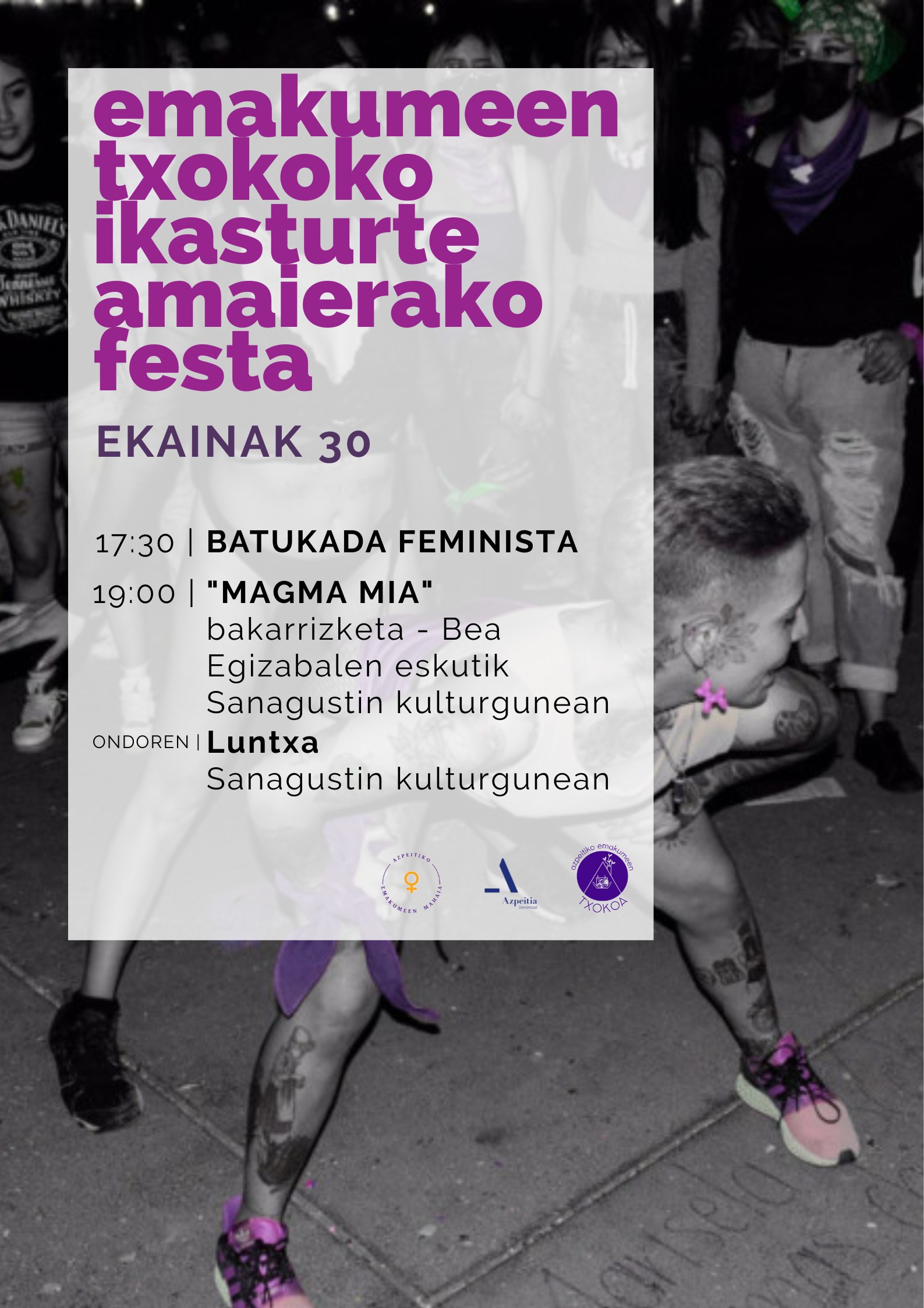 Emakume Txokoaren ikasturte bukaerako festa izango da ekainaren 30ean Emakume Txokoaren ikasturte bukaerako festa izango da ekainaren 30ean