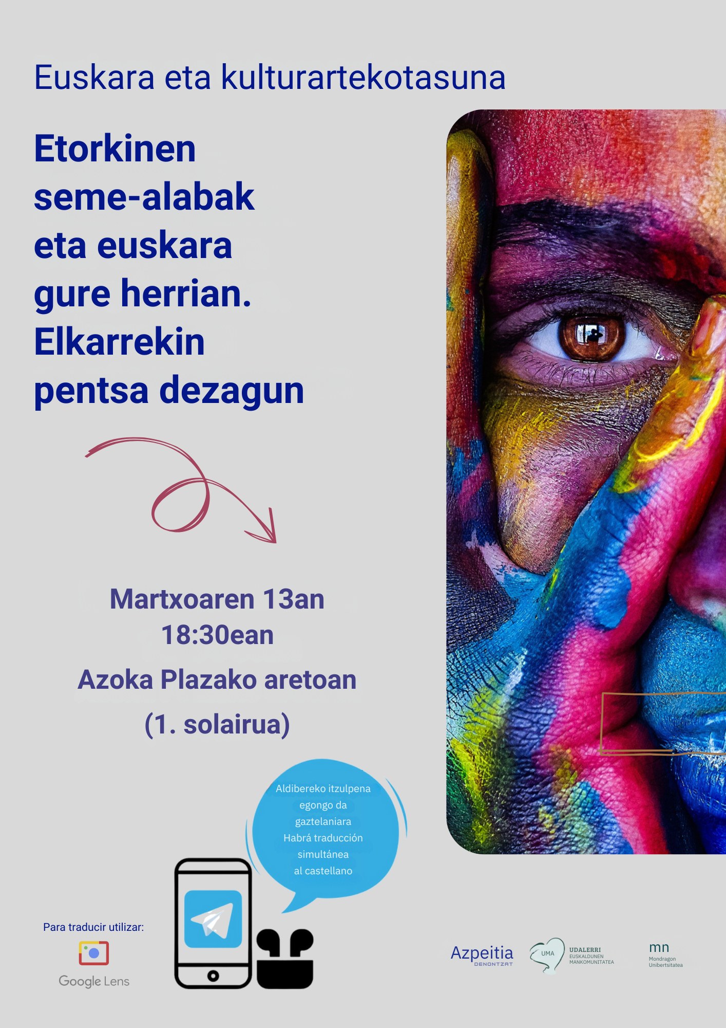 Etorkinen seme-alabak eta euskara gaia lantzeko saioa izango da asteazkenean