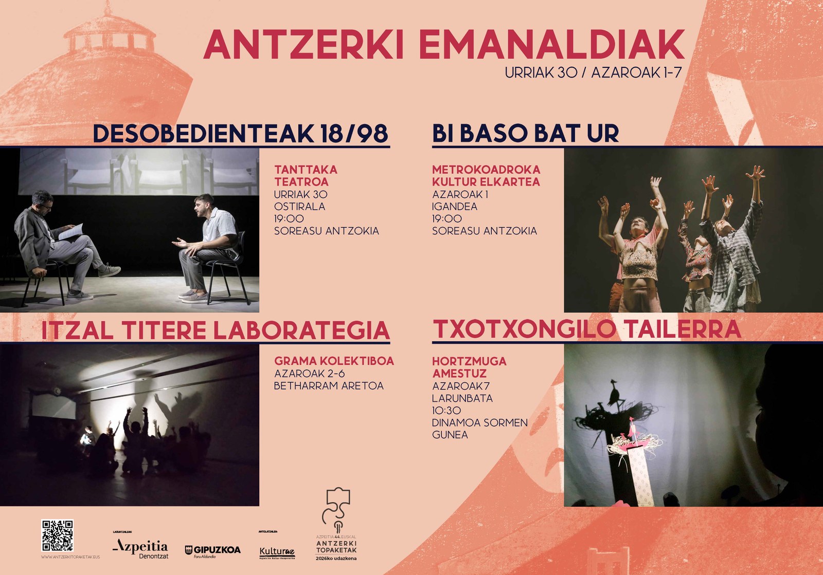 Euskal antzerkiaren plaza bihurtuko da Azpeitia bihartik hasi eta azaroaren 22ra arte