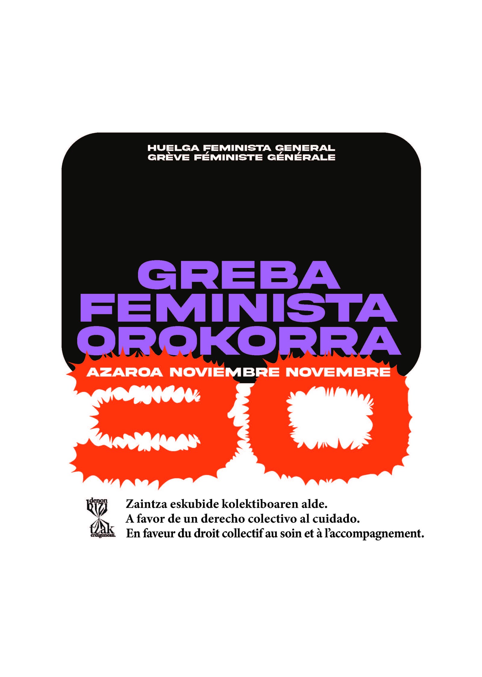 Greba feminista orokorra dela eta, udal eraikinak itxita egongo dira azaroaren 30ean Greba feminista orokorra dela eta, udal eraikinak itxita egongo dira azaroaren 30ean