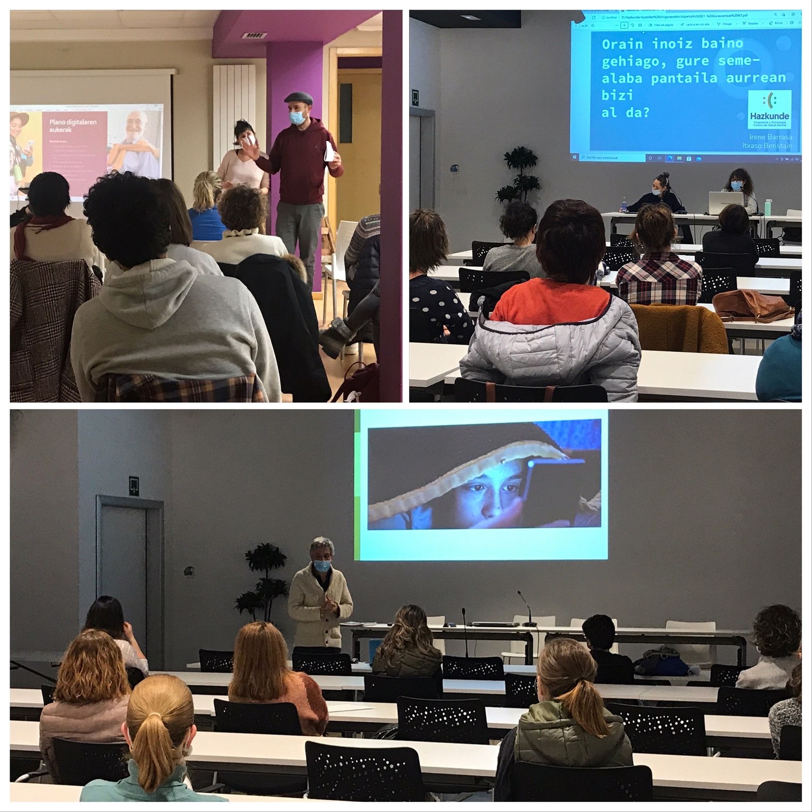 Haur eta gazteen eta pantailen arteko harremanaren inguruko saioak eskaini dira