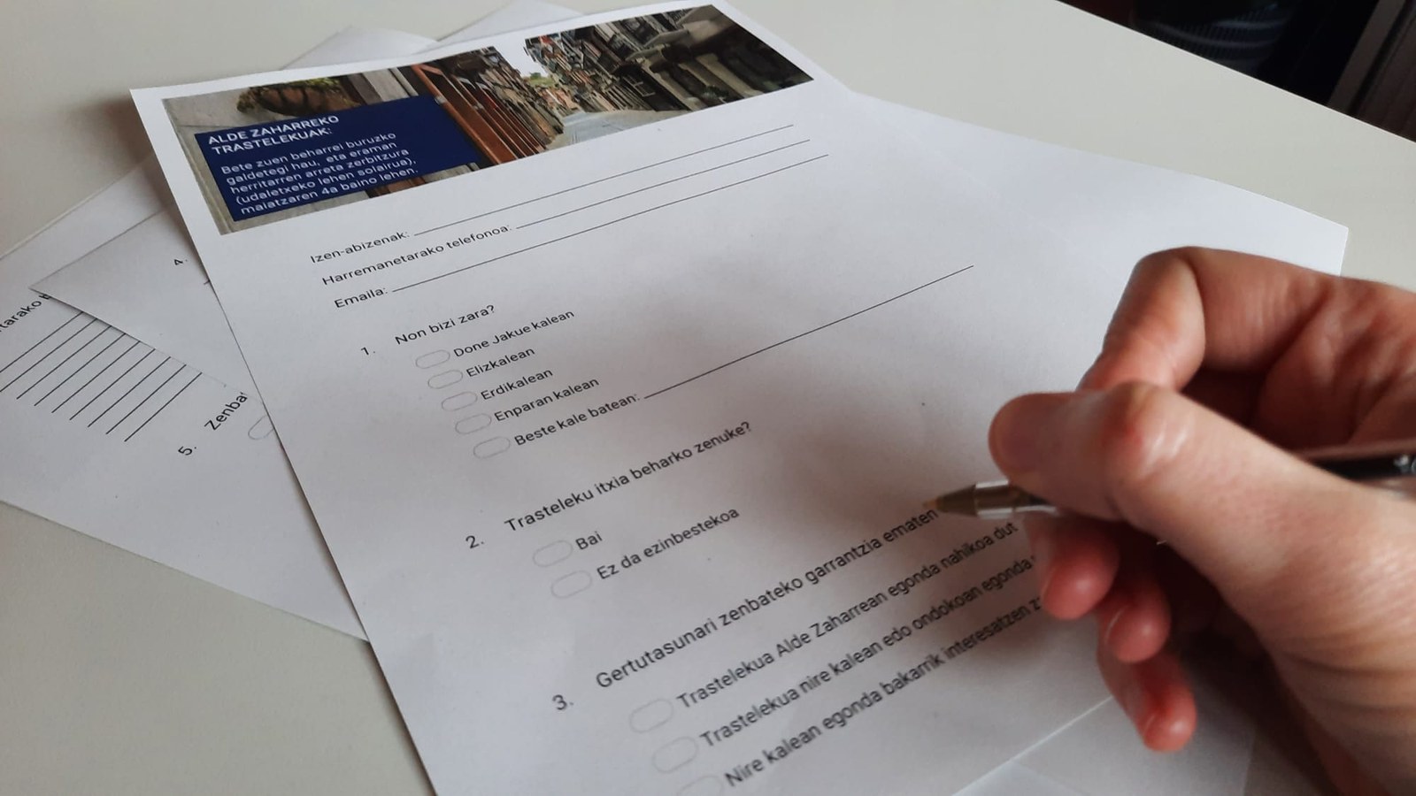 Maiatzaren 4ra arte bete ahal izango dira alde zaharreko trastelekuei buruzko galdetegiak Maiatzaren 4ra arte bete ahal izango dira alde zaharreko trastelekuei buruzko galdetegiak