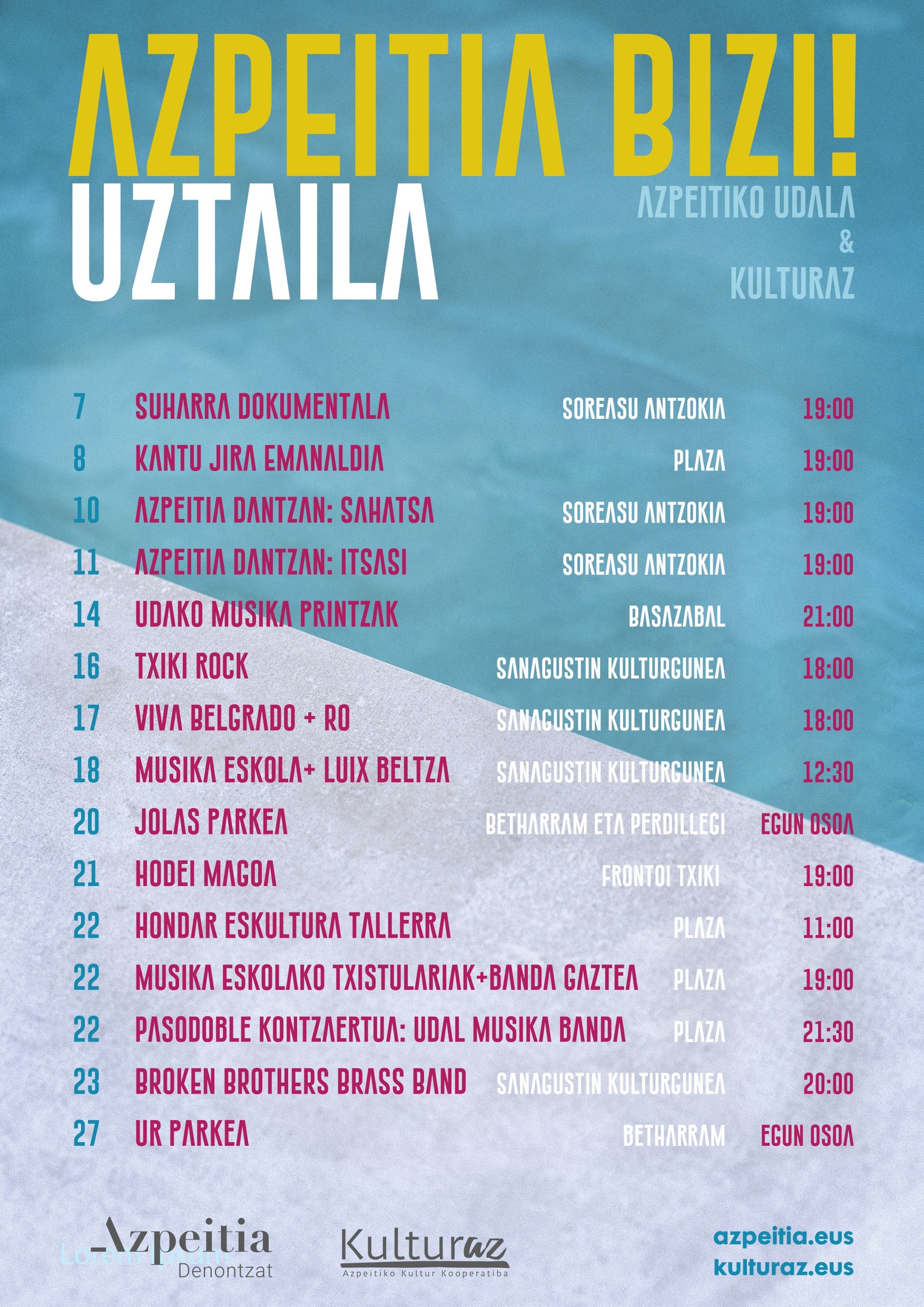 Musika, dantza, magia eta askoz gehiago izango da uztailean Azpeitian Musika, dantza, magia eta askoz gehiago izango da uztailean Azpeitian