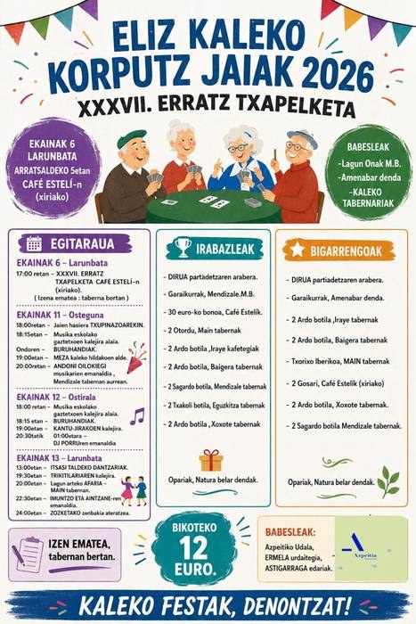 Txupinazoa botata, gaur hasiko dituzte Korputz festak Elizkalean